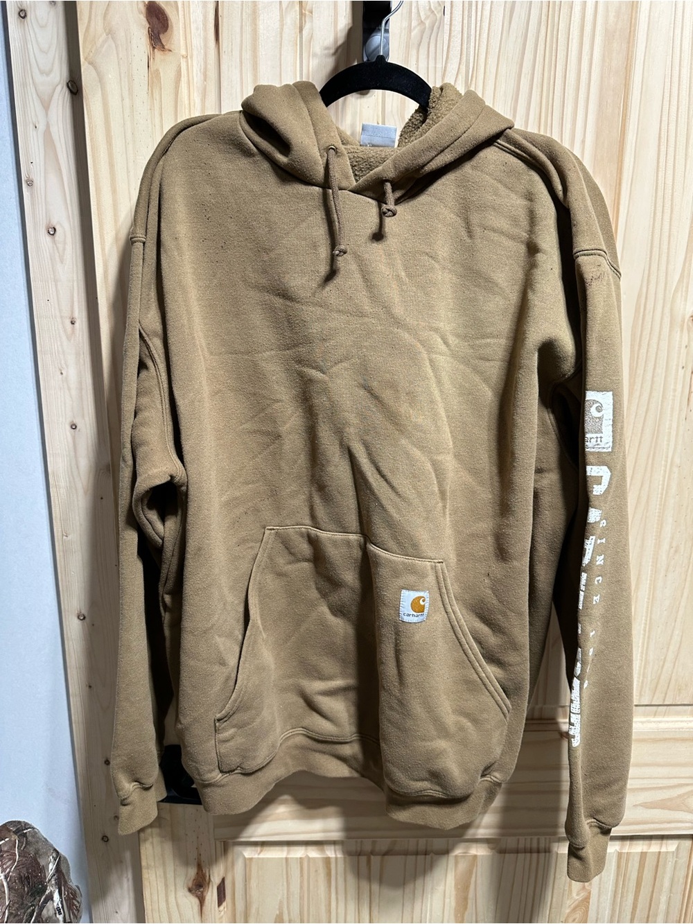 Carhartt Brown Hooded Workwear Pullover Mens 2xl